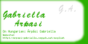 gabriella arpasi business card