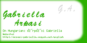 gabriella arpasi business card